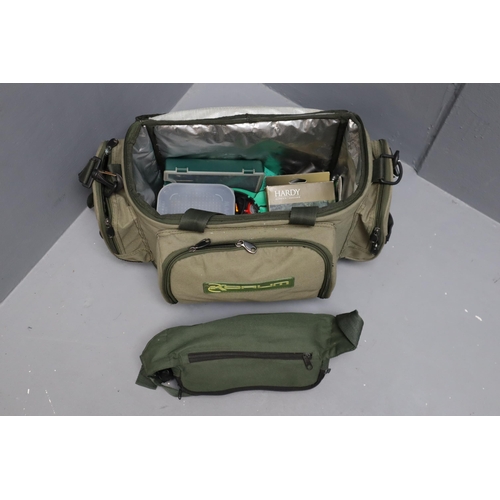 595 - Korum Fishing Bag with Large Selection of Accessories