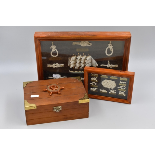 813 - Selection Including Nautical Knot Displays and Jewellery Box