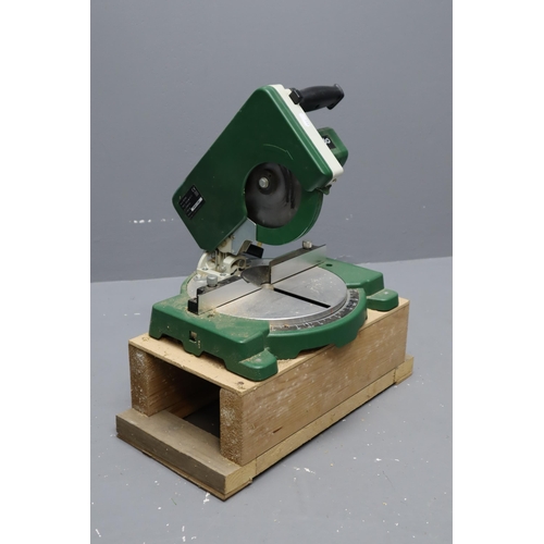 842 - Toledo TKZ-205 Mitre Saw on wooden plinth working when tested