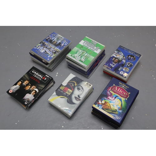 847 - Large Selection of DVDs, includes Chelsea FC, Disney DVDs and various films