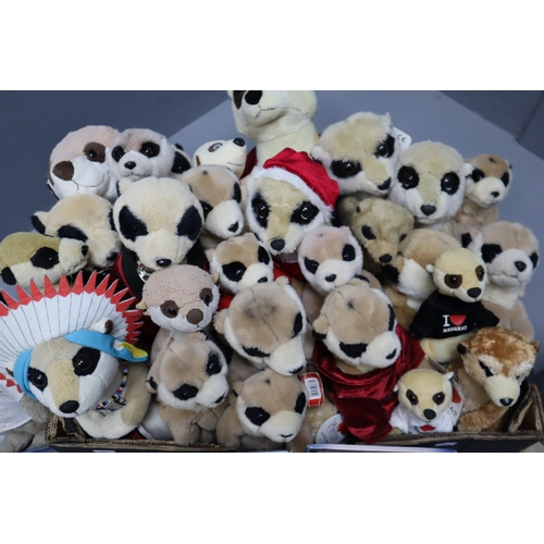 849 - LARGE Collection of Various 'Meercat' Soft Toys, To Include Keel Toys and More