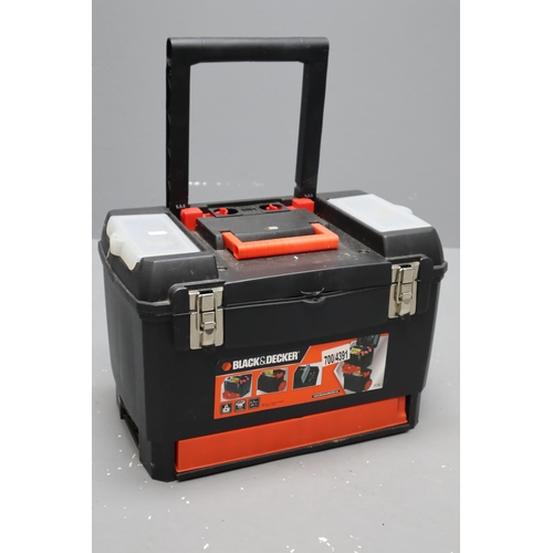 873 - Black & Decker Tool Box with Contents Including Hammers, 50M measuring Tape, Binoculars and More