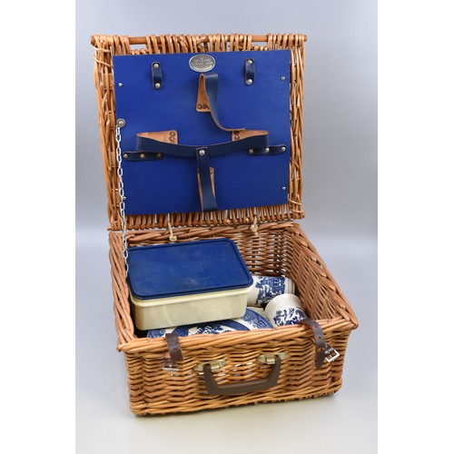 569 - Brexton Collection Rattan Picnic Basket with Contents