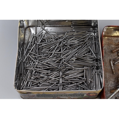 717 - Mixed Lot consisting of Two Tins with contents of Various Drill Bits and Nails