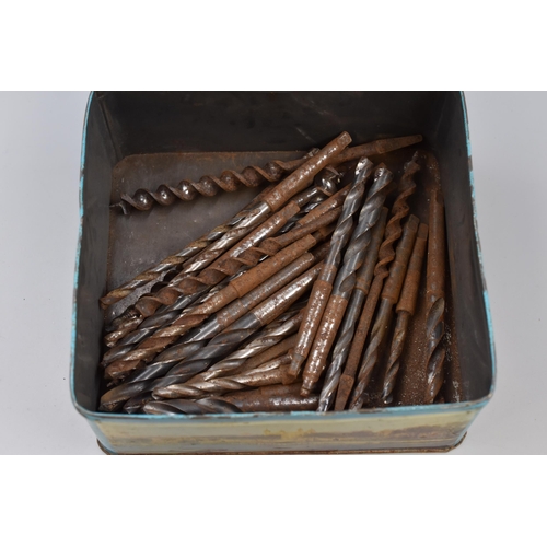 722 - Tin of Various Industrial Drill Bits