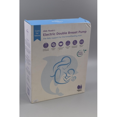 853 - New Boxed Electric Double Breast Pump by Little Martin’s. Wireless and Rechargeable