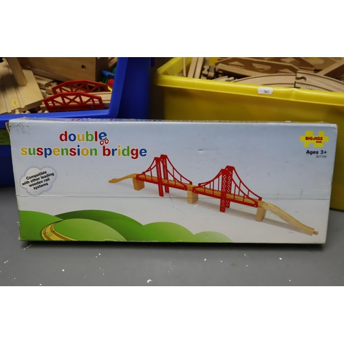 895 - A Large Selection (Three Boxes) of Brio and Brio Style Rail Track and Accessories