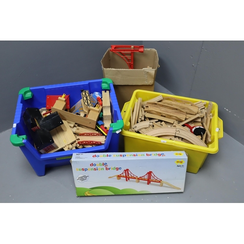 895 - A Large Selection (Three Boxes) of Brio and Brio Style Rail Track and Accessories