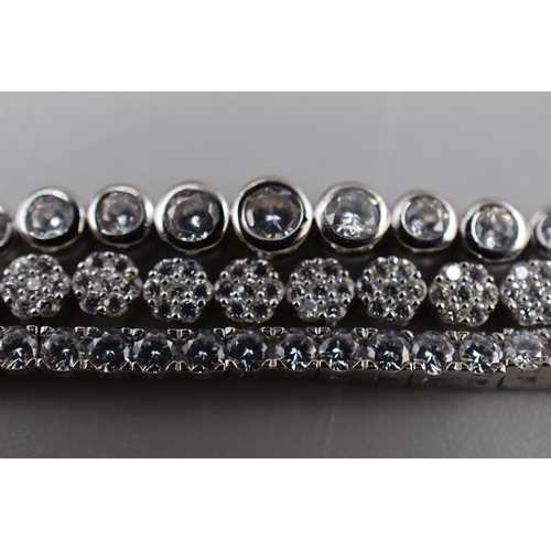 33 - Three Silver 925 Adjustable Bracelets