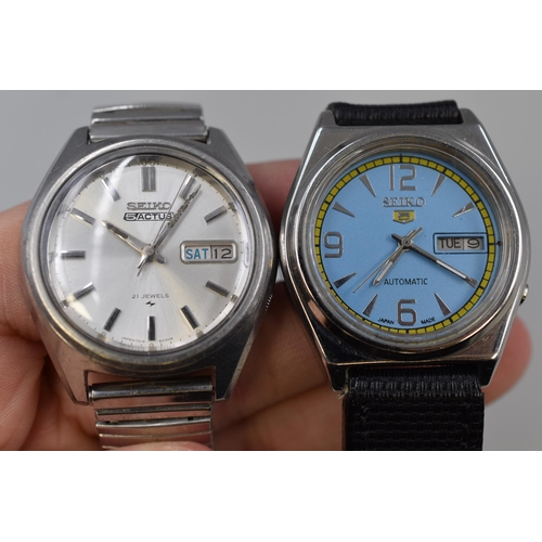77 - Two Seiko 5 Date / Day Automatic Gents Watches