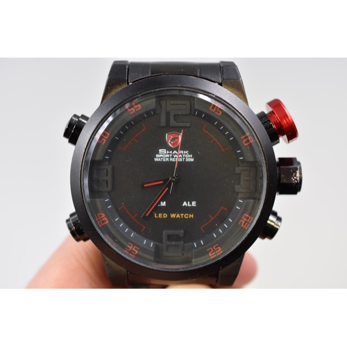 80 - Shark Sports Watch with LED Function (Working)