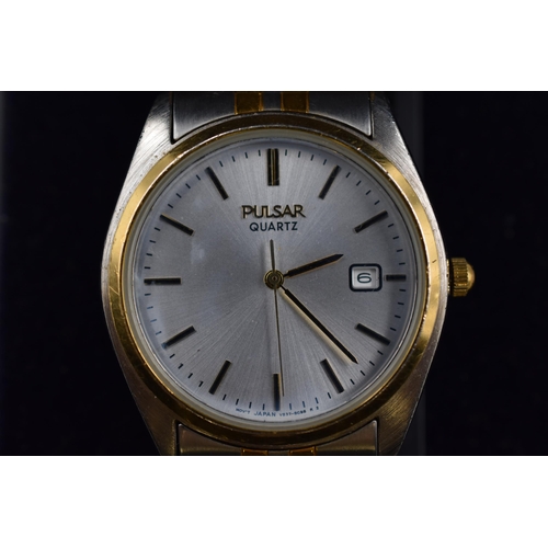 84 - Pulsar Gents Quartz Watch in Original Case with Box (Working)