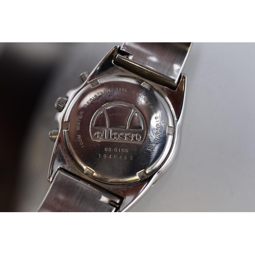 90 - Ellesse Chronograph Gents Stainless Steel watch (Working)