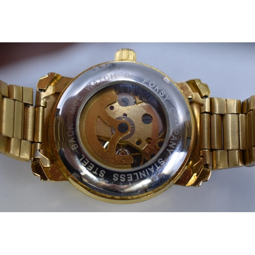 92 - mce Automatic Skeleton Movement Watch (Working) Loose Number