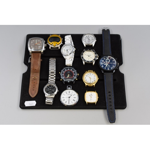 95 - Selection of Watches and Watch Heads including Emporio Armani, Marcell, Avia and More