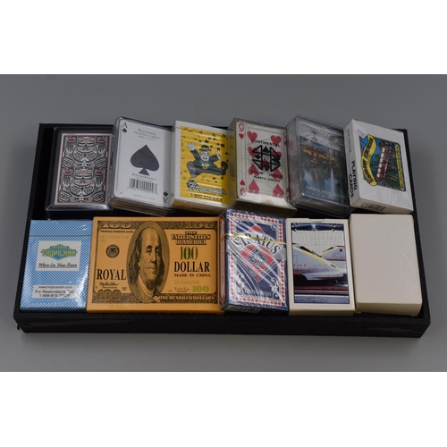 119 - Mixed Selection of Playing Cards, various designs. Includes 100 Dollar Design, Opryland Hotel and mo... 