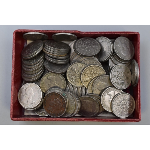 124 - Approximately 100 Sixpence Coins