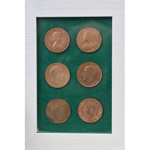 134 - Large Mixed Tub of Mainly Pre Decimal Coinage Plus Framed Selection of Copper Coins