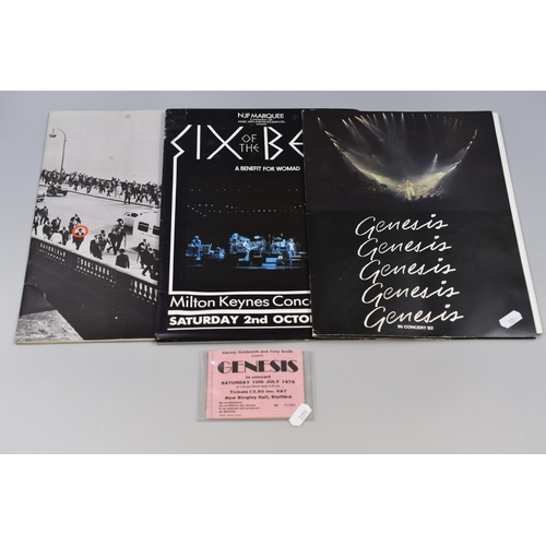 141 - Three Concert Programmes To Include 'Genesis In Concert 1982, Peter Gabriel ( With Ticket Stub ) &am... 