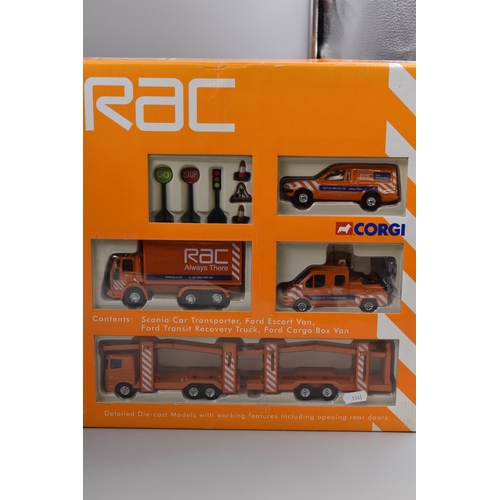 148 - Two Boxed Collectable Corgi Sets to include RAC Set and Norfolk Line Set