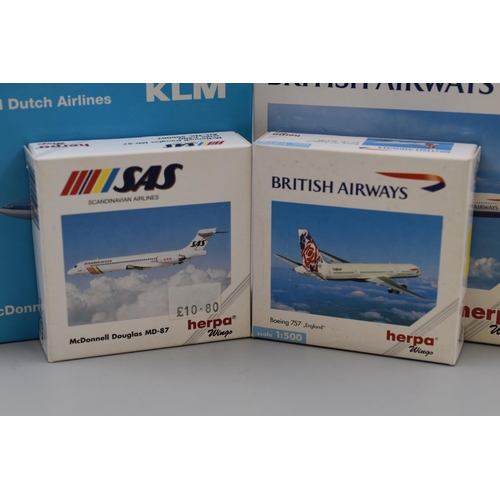 164 - Six Boxed 1:500 Model Planes to include Pharao Airlines, Boeing 757, McDonnell Douglas MD-87, Boeing... 