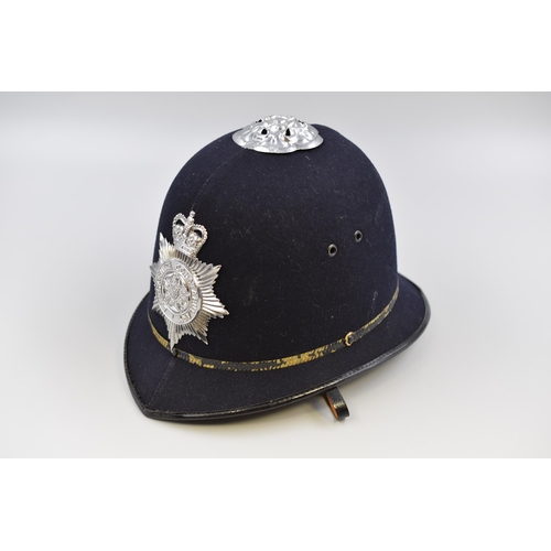 273 - Vintage Lancashire Constabulary Police Helmet Marked 1528 Boothby