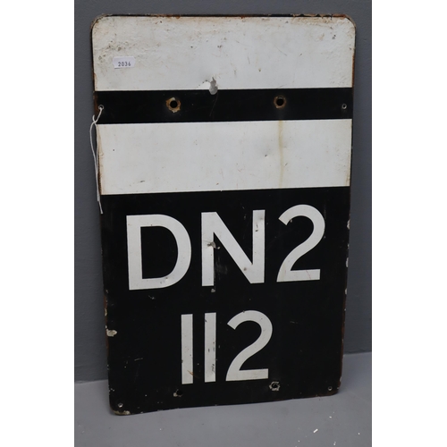 277 - A Vintage Metal Darlington Railway Sign, Approx 20