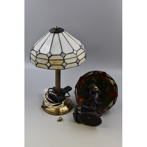 280 - Two Tiffany Style Lamps (a/f) Tallest 17