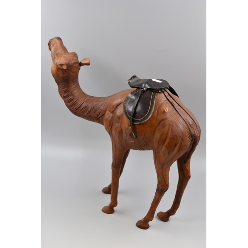 284 - Vintage Large Leather Wrapped Camel, approx 18