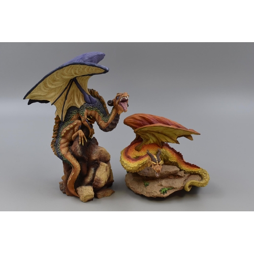 178 - Two Land Of The Dragons Figures, “Large Desert Dragon” and “Medium Mountain Dragon... 