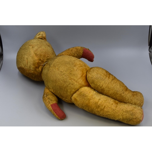 285 - Large Vintage Straw Filled Growler Teddy (26