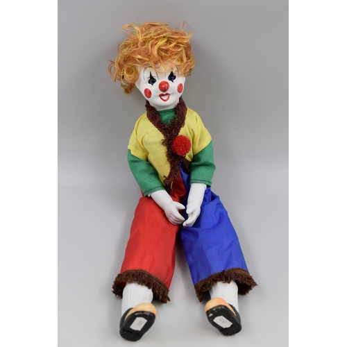 288 - Mid Century Musical Clown with Porcelain, Head, Hands and Feet (Working)