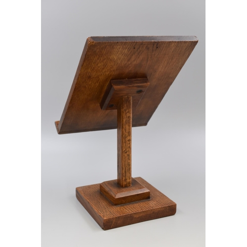 298 - A Wooden Pedastal Book Stand, Approx 13” Tall