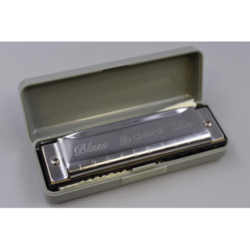 194 - Chord Blues Ten Harmonica in Case