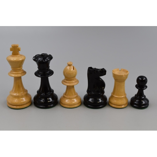 300 - Full Set of Chess Pieces in Wooden Box