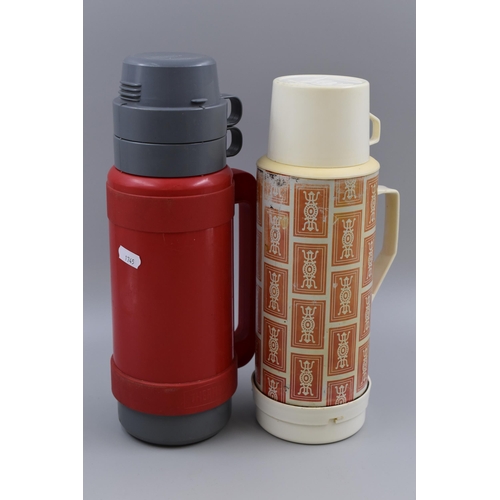 302 - Two Retro Insulated Flasks, Includes Thermos and Vax