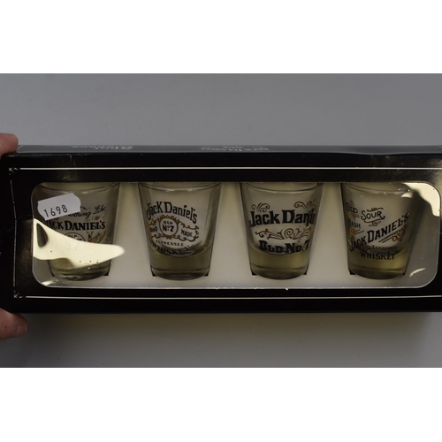 311 - Four Jack Daniels Shot Glasses in Box