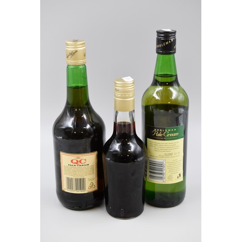 313 - Two Sealed Bottles of Sherry, With Sealed Bottle of Cherry Brandy.