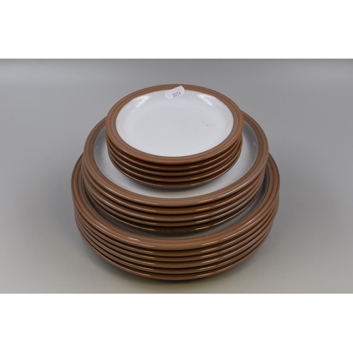 318 - 16 Denby Pottery Plates to include 6 Dinner Plates and 10 Side Plates