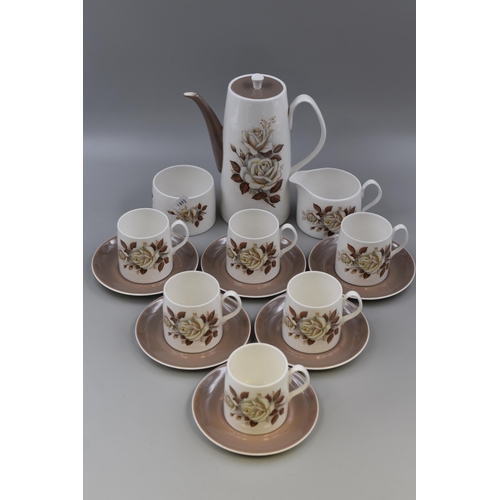 320 - A Fifteen Piece Queen Anne Floral Coffee Set