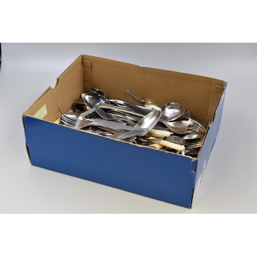 443 - Large Box of Vintage Cutlery including Viners