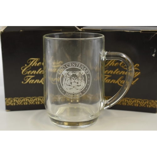 237 - Five Boxed Esso Centenary Glass Tankards