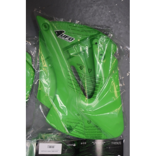 337 - Set of Brand New Kawasaki KX85 Motocross Bike Plastics to include Mudgaurd's, Side Panels and Number... 