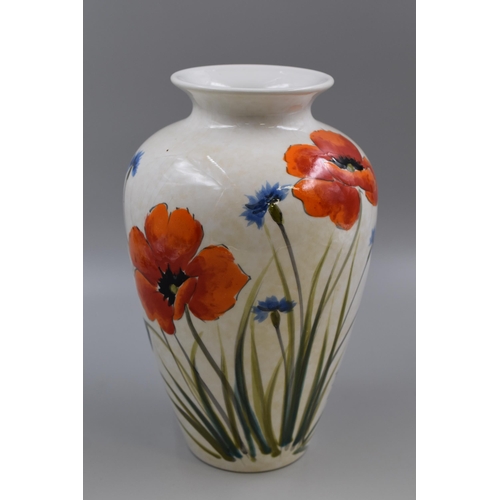 246 - Italian Decorato a Mano Nuova Ceramica Vicenza Handpainted Poppy Vase approx 12