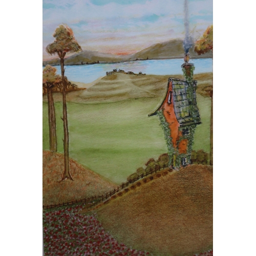 341 - Two Pictures to include Signed Original Watercolour Entitled “Poppy Lane Cottage” and a ... 