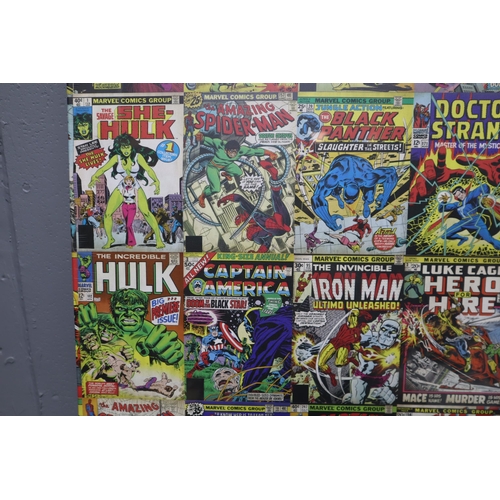 342 - A Large Marvel Comic Cover Canvas Artwork, Approx 47.5