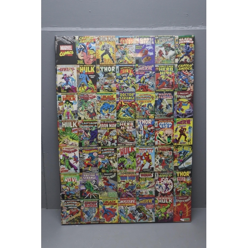 342 - A Large Marvel Comic Cover Canvas Artwork, Approx 47.5