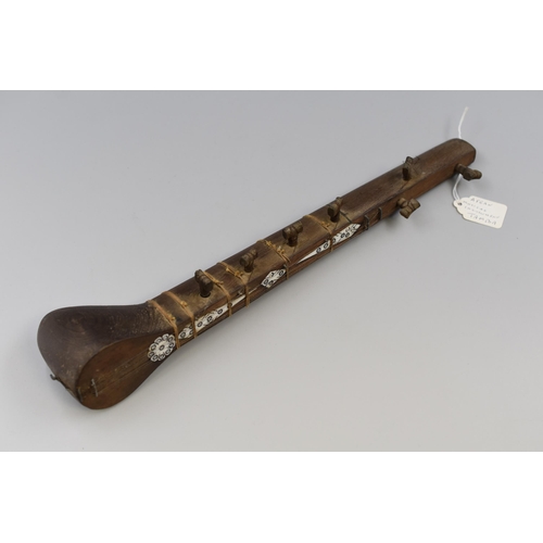 252 - A Small Middle Eastern Tambur Musical Instrument, Approx 14” Long