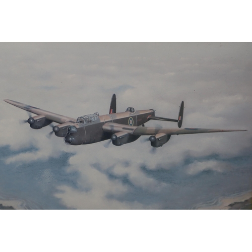 345 - Four Plane Prints to include Lancaster B1 by J Walton, Mission Accomplished by John H Evans, Safely ... 