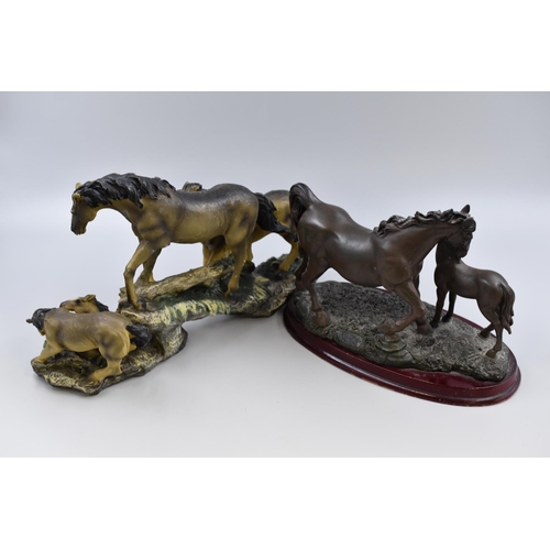 256 - Two Resin Horse Sculptures, Includes The Juliana Collection and Other (AF)